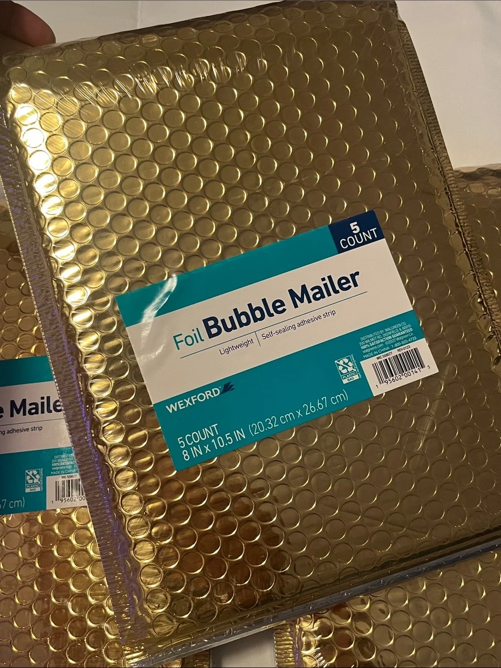 15 Wexford Gold/Silver Foil Bubble Mailers - Pack of 5 8x10 Get all 3 Sets!